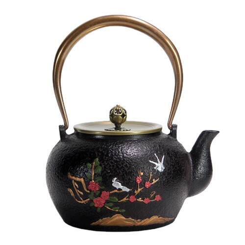 Iron kettle, iron teapot, boiling water, boiling water, making tea, cast iron kettle, health pot, tea set, new Chinese tea room soft decoration, tea ceremony ornaments