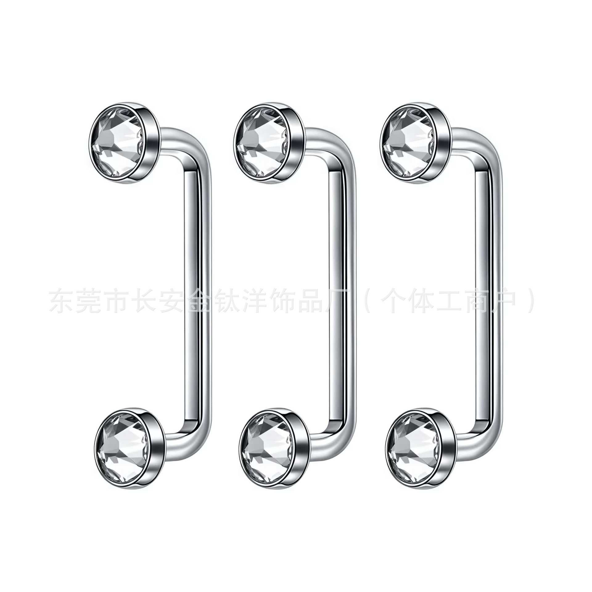 F136 Titanium Alloy Right-Angle Internal Thread Double-Headed Implant Clavicle Nail G23 Titanium Body Piercing Jewelry with Czech Drill detail image 7