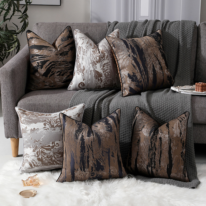 New Retro Luxury Bed Sofa Cushion High Precision Hug Pillow Cover Edge Pillow Cover Bedroom Home Pillow Cover