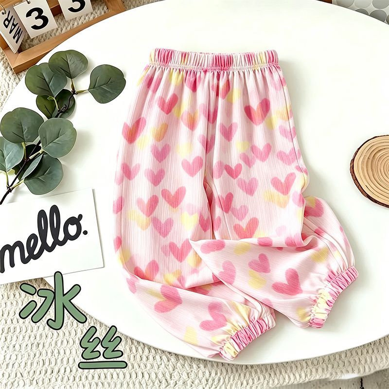 2026 Summer New Style Children's Ice Silk Mosquito Repellent Pants, Baby Sunscreen Quick-Drying Long Pants, Boys and Girls Summer Air Conditioning Pants