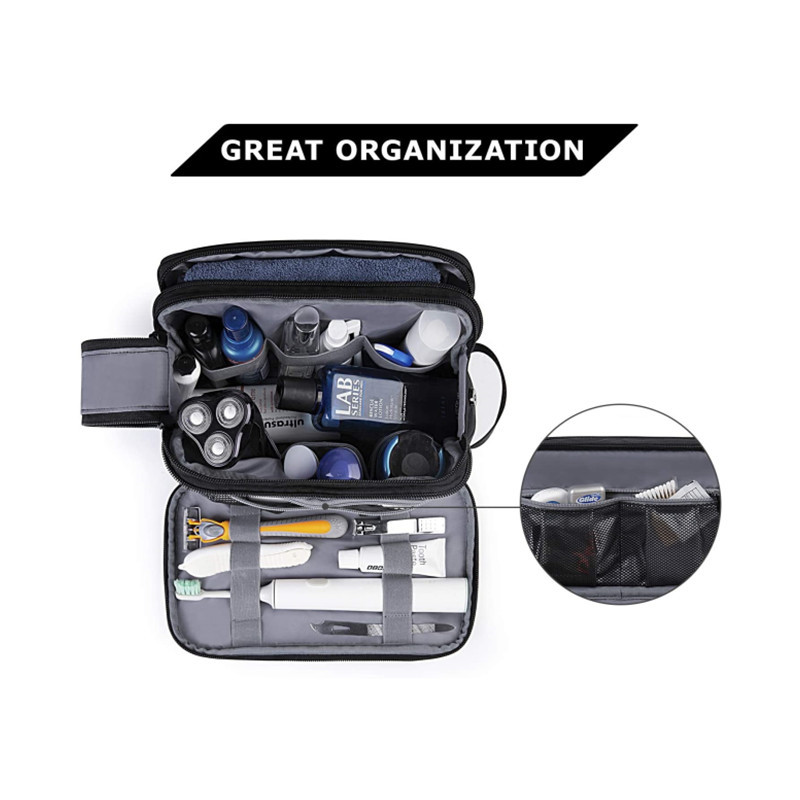 Bolsa de lavado de viaje de negocios de gran capacidad bolsa de cosméticos impermeable bolsa de cosméticos de almacenamiento para hombres