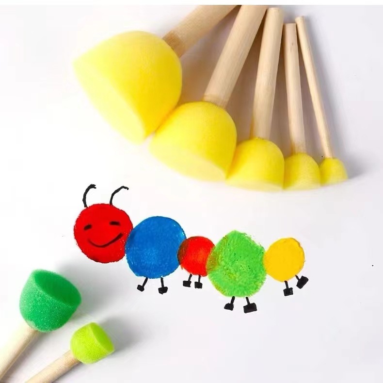 Sponge handle, children's pigment seal, (Cross-border trading), handmade