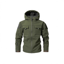 跨境专卖甲壳虫战术夹克男加厚保暖冲锋衣户外军迷防水连帽登山服
