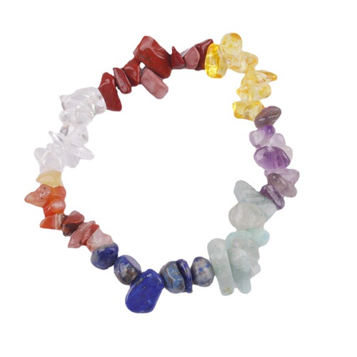 Natural Stone Lady Chain Versatile Simple Cute Bracelet Colorful Irregular Crushed Rose Quartz Bead Bracelet