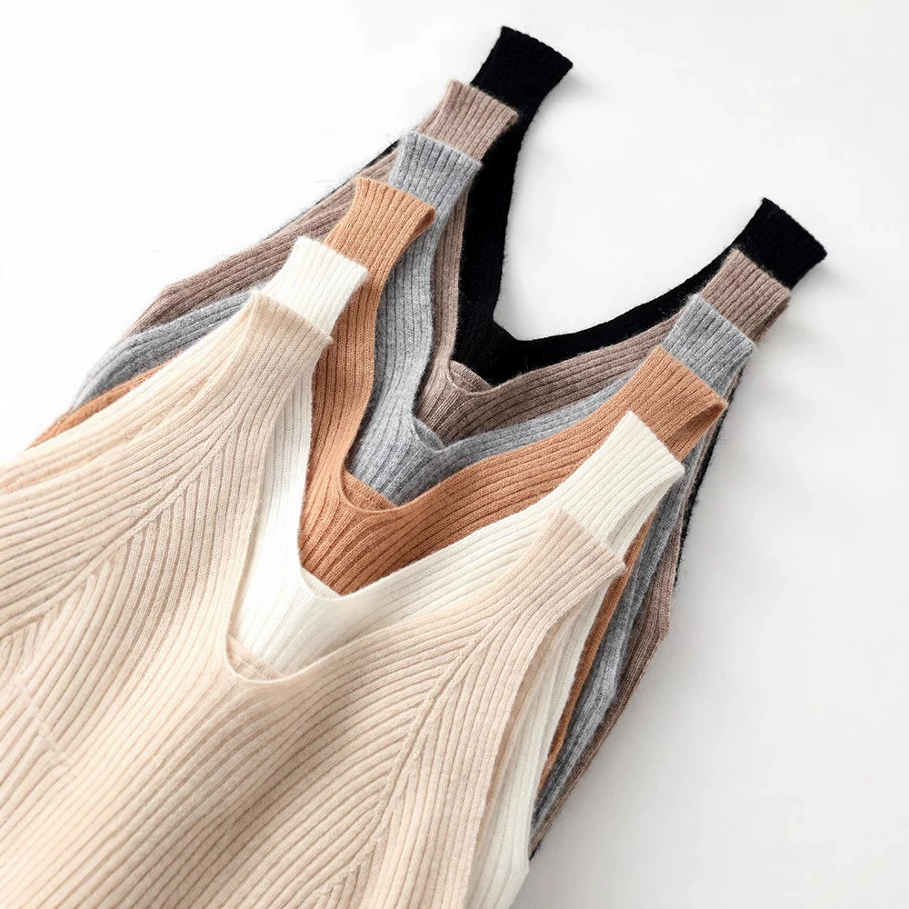 24 В воротник камзол женский летний кашемировый вязаный сплошной цвет маленький подтяжка рубашка без рукавов