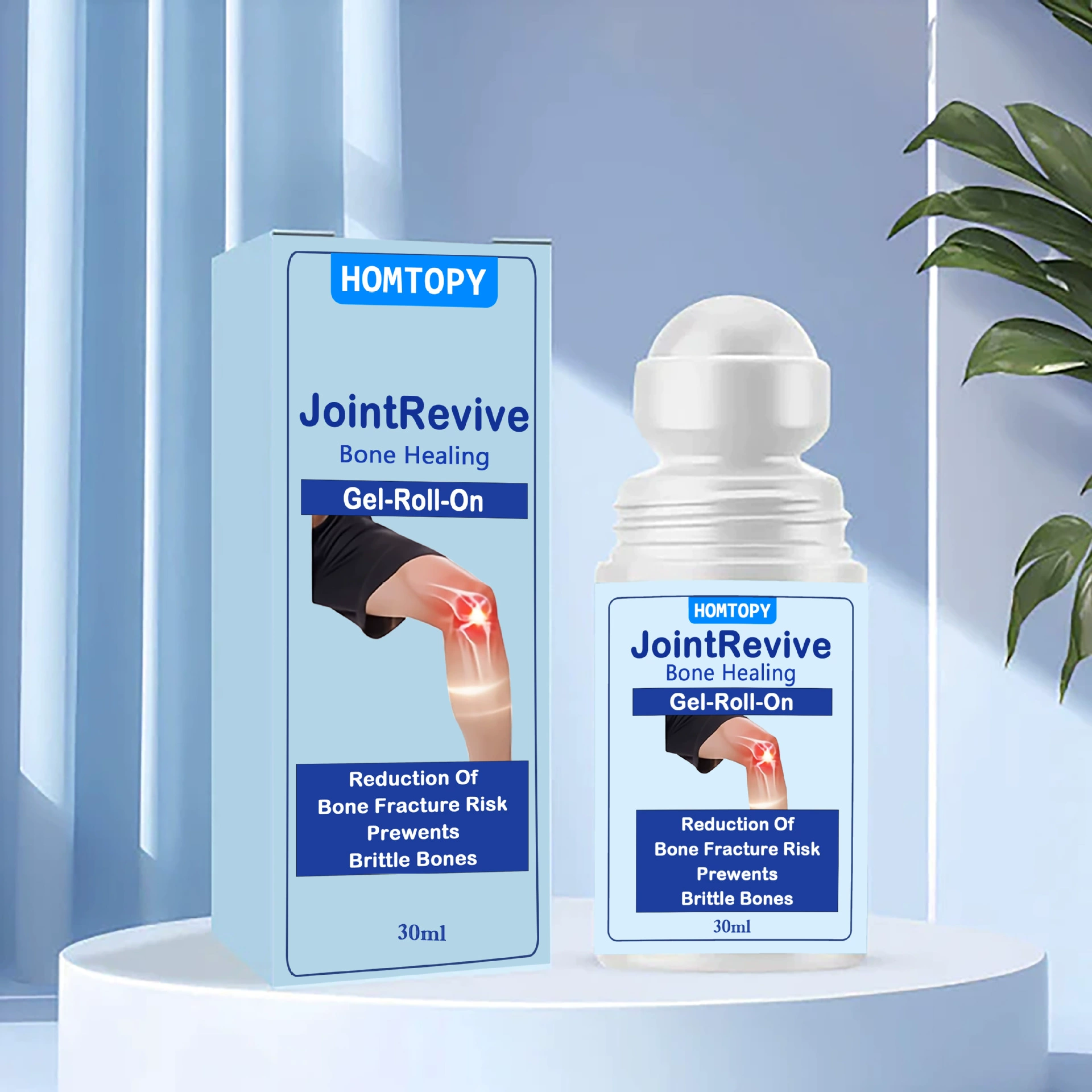 Роликовый массажер HOMTOPY для ухода за суставами, для облегчения боли в плечах, шее, поясничном отделе позвоночника и голеностопном суставе, роликовый шарик для ухода за телом