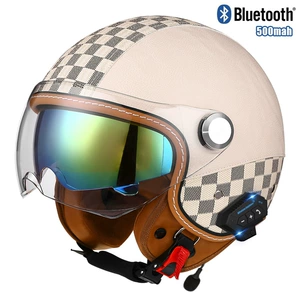 3C sertifikatlı retro dəri motosiklet/elektrikli avtomobil ikili güzgülü yarım dəbilqə