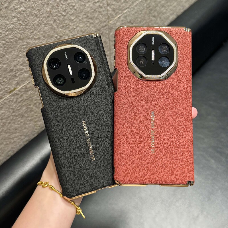 Suitable for Huawei Mate X5 Dual Central Axis Mobile Phone Case X3 Hinge Protective Cover X6 Seconds to Xt Leather Texture Case