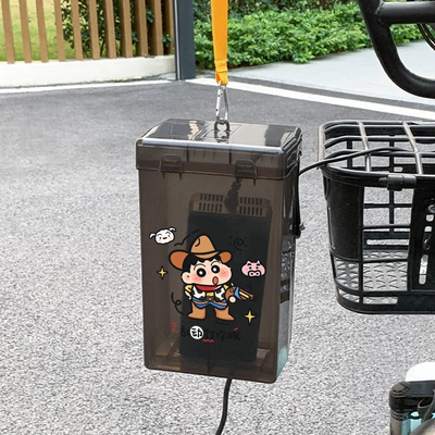 Other Electric Vehicle Accessories | cover, dustproof storage box - black-yellow-webbing-hook-denim-xiaoxin