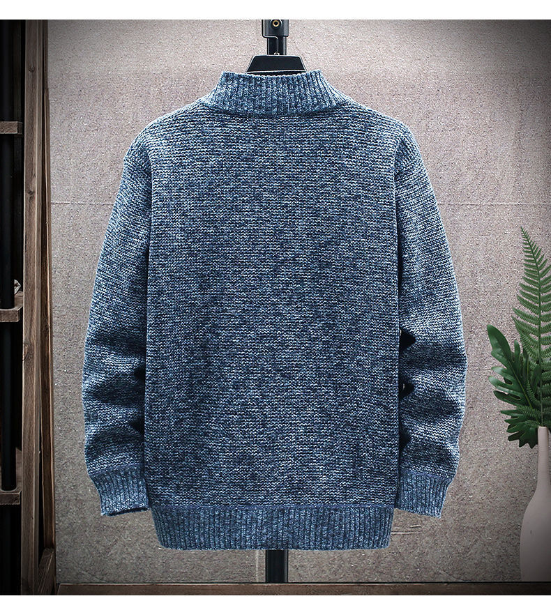 Herren Strickjacke Mit Reißverschluss Für Herbst Und Winter_voghion.com