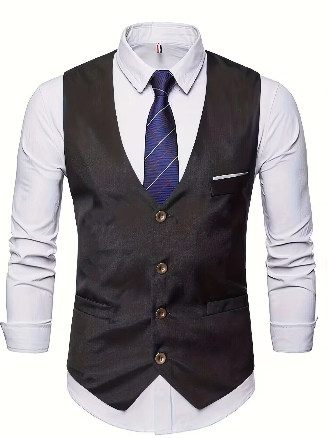 Verano nuevo estilo europeo chaleco de color sólido para hombre chaleco de traje casual de gran tamaño chaleco para hombre chaleco chaleco chaqueta fina