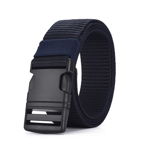 Cross-border nylon belt for men with buckle for outdoor sports, metal-free, hypoallergenic tactical belt, casual Korean style, breathable