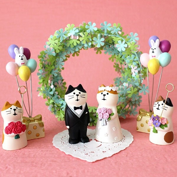 樹脂装飾品和風猫新郎新婦恋人結婚式ギフトケーキ車の中央制御装飾工芸品装飾品|undefined