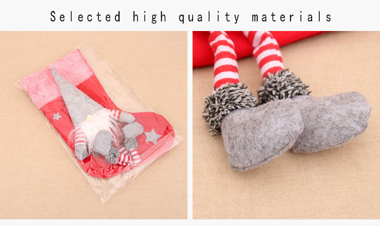 Cartoon Legs Plush Faceless Old Man Christmas Socks Wholesale Nihaojewelry display picture 11