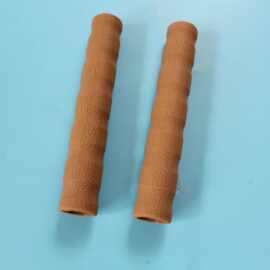 工厂订制 电火花皮纹硅胶防滑套 化学腐蚀纹路带logo橡胶手把柄套