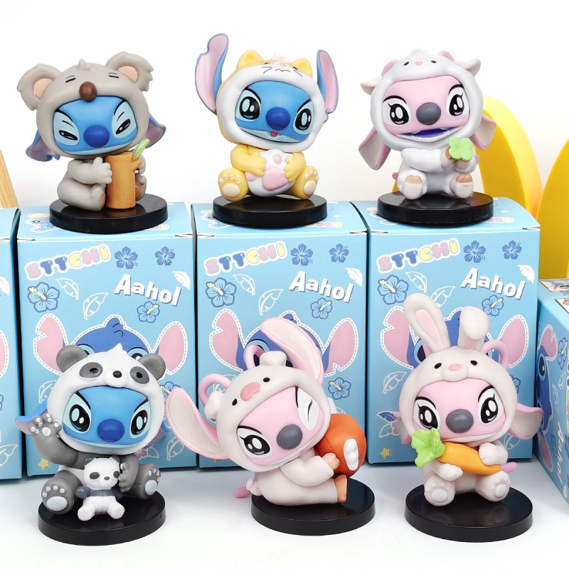 クロスボーダーステッチブラインドボックスアニマルパーティー ステッチフィギュア 周辺人形 人形装飾品 おもちゃ ガシャポン人形|undefined