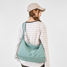 跨境厂家女士单肩包水洗尼龙防泼水蓬松简约手提包handbags