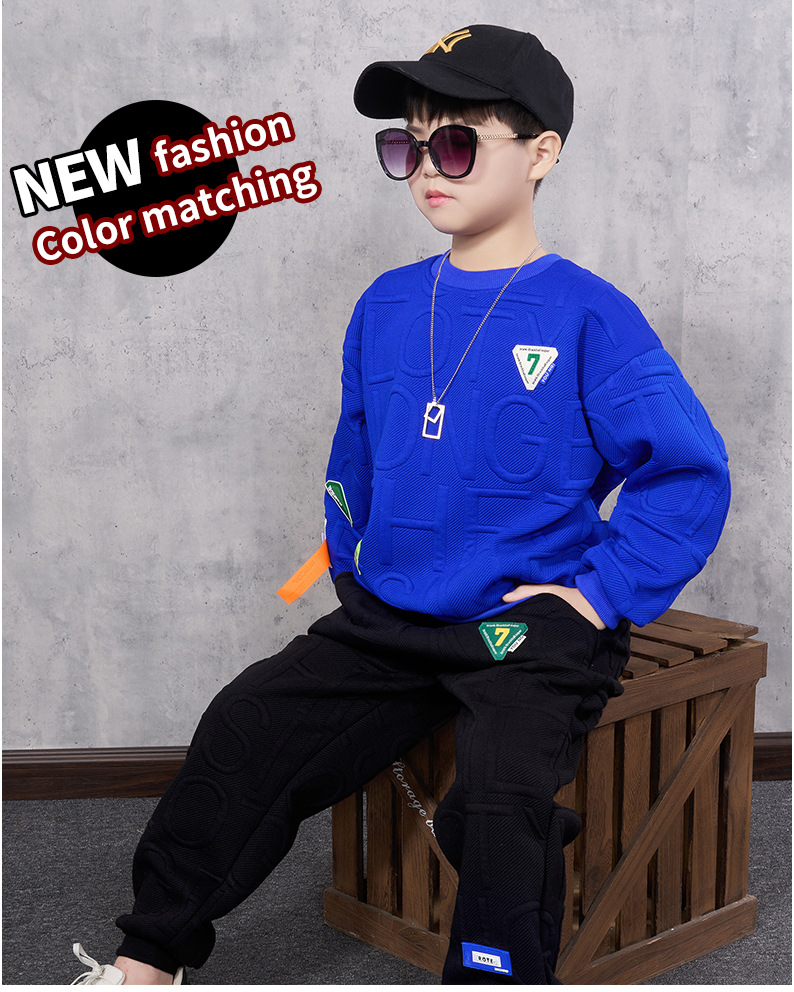 Set di maglioni da ragazzo 2023 Nuovi sport e autunno da metà a grande moda per bambini primaverile_voghion.com