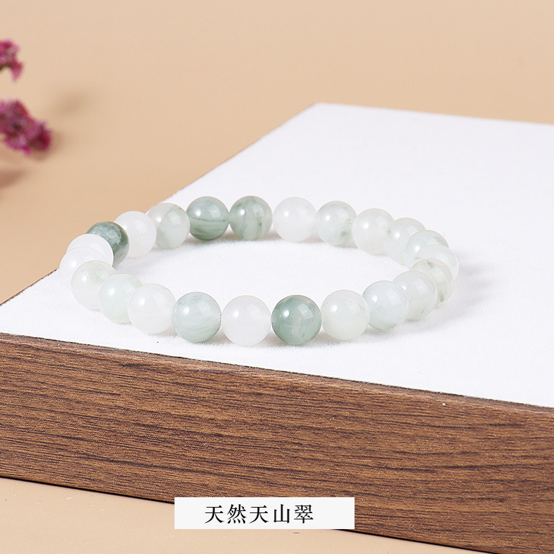 Natural iceberg jade (tianshan jade) bracelet