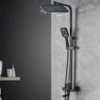 Black-Giant Square Tube Shower [Classic] 20x30cm Button Sprinkler
