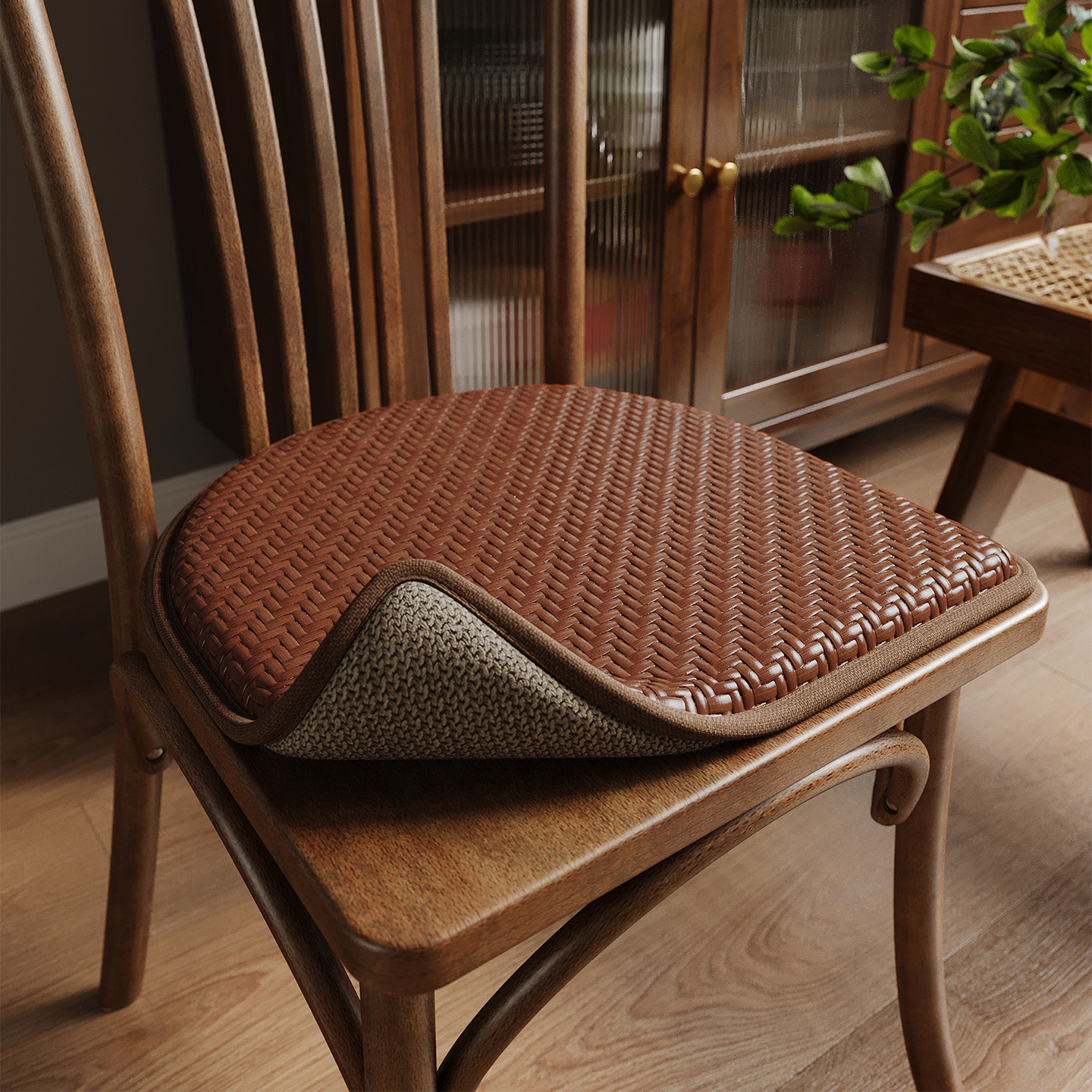 Cojín de silla de comedor chino de doble cara cojín de silla de madera roja cojín de esponja gruesa cojín de silla de madera maciza cojín de asiento de cojín