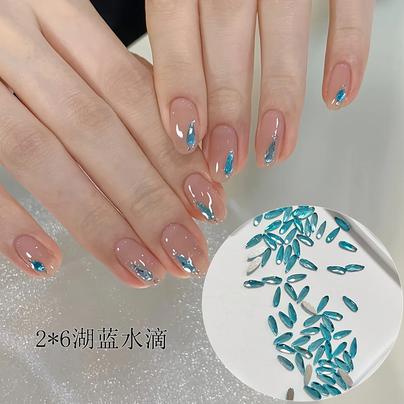 Blue Tears Nail Art Rhinestones Internet Celebrity Hot Style 2*6 Water Drop Fingertip Rhinestones Flat Bottom Irregular Rhinestones Super Shiny Wearable Nail Rhinestones Blue Tears Nail Art Rhinestones Internet Celebrity Hot Style 2*6 Water Drop Fingertip Rhinestones Flat Bottom Irregular Rhinestones Super Shiny Wearable Nail Rhinestones