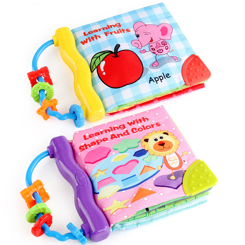 Transfronterizo Nuevo libro de tela lavable Libro de tela para bebés Libro de palma para bebés Rompecabezas de educación temprana con papel de timbre Libro de tela grande