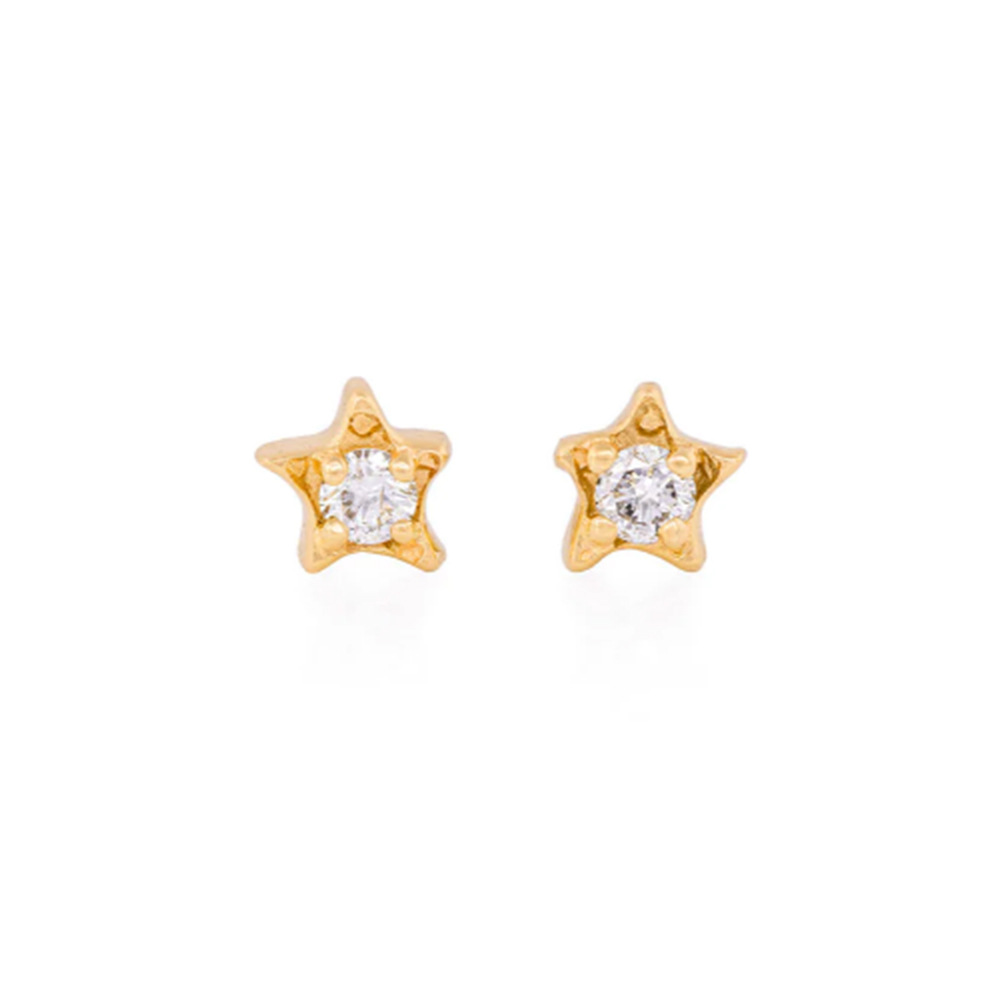 1 Pair Simple Style Cactus Moon Flower Plating Inlay Sterling Silver Zircon 18k Gold Plated Ear Studs display picture 45