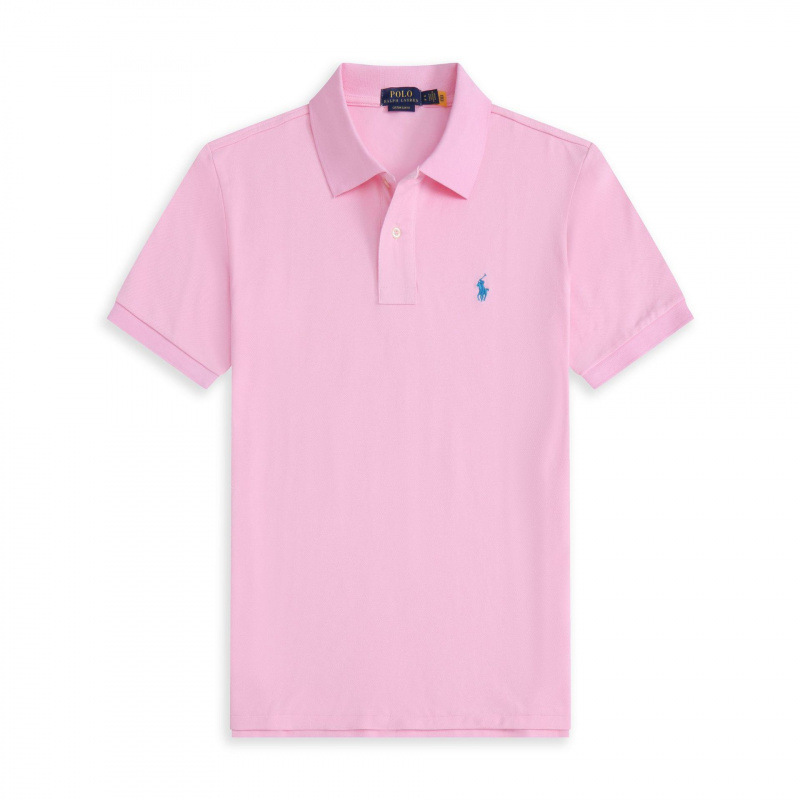 Summer Export Rlpolo Shirt Men's Short-Sleeved T-Shirt Lapel Pony Logo Embroider Casual Sportswear