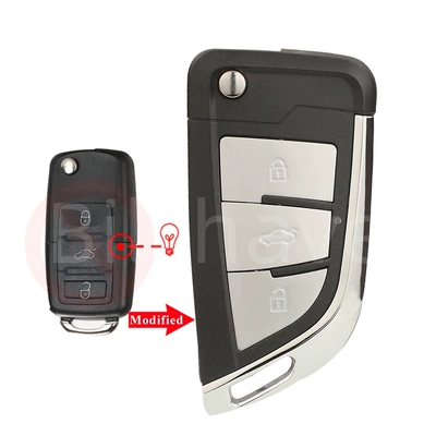Suitable for 2/3 Button Car Keys - 3-keys-light-in-the-middle