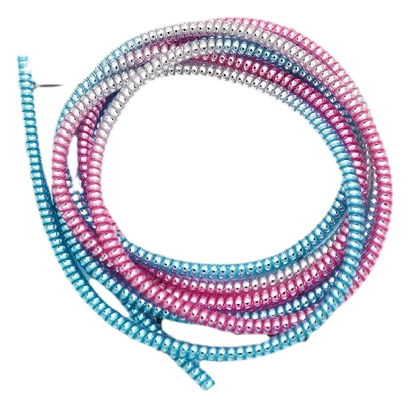 Directo de fábrica 1,6 M cable de datos del teléfono móvil galvanoplastia cuerda protectora cable de datos cable protector manga protectora cuerda de primavera