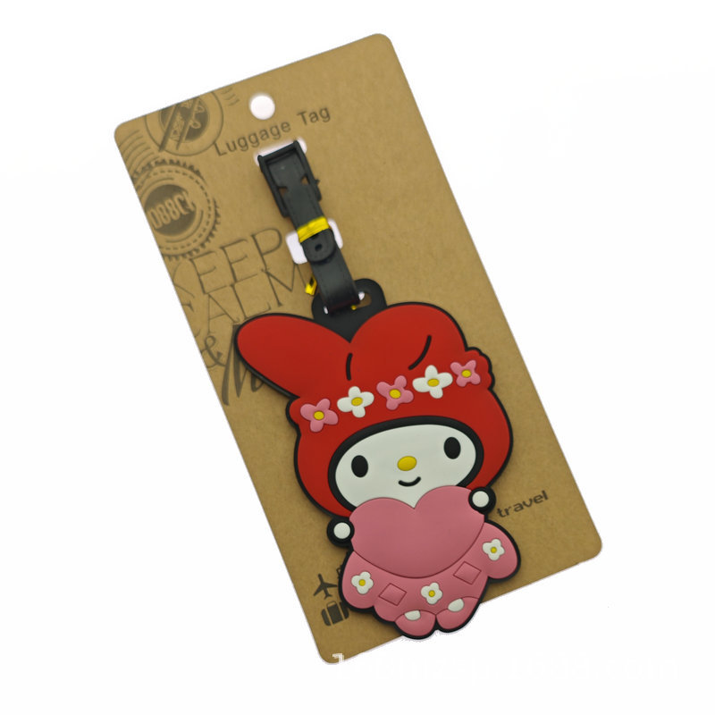 Sanrio animación gran ojo rana jade Gui perro mono pequeño elefante etiqueta de equipaje identificación colgante