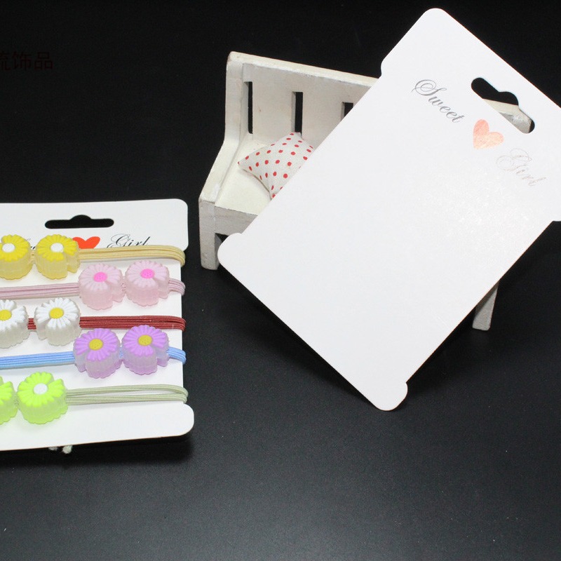 饰品包装卡片 网红皮筋卡片 头饰皮筋扎头绳发绳纸卡