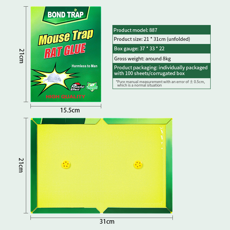 Trampa para ratones ultra fuerte "Mouse Rat Trap", placas adhesivas, tablas mataratones, fuente para comercio exterior