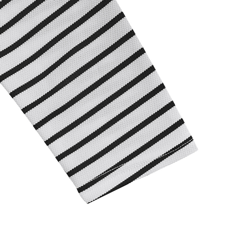 Vīriešu rudens un ziemas krekls ar garām piedurknēm un ikdienišķu horizontālu svītru krekls ar Henry rakstu_voghion.com