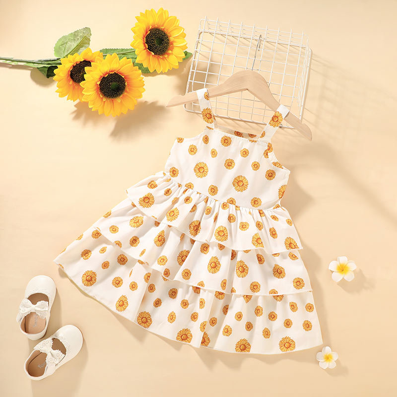 2021 Summer New Cute Print Children Suspender Dress display picture 4