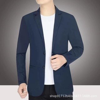 冰丝西服男士春秋新款休闲西服超薄西装轻薄单西防晒上衣加工定制