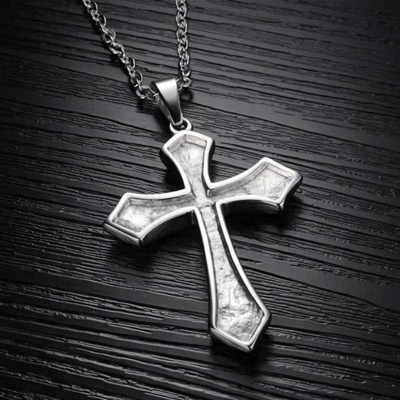 Punk Cross Alliage Placage Hommes Pendentif Collier 1 Pièce display picture 4