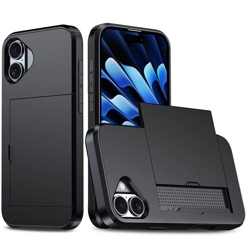Coque iphone 17 pro avec porte-cartes et cache coulissant protection_voghion.com