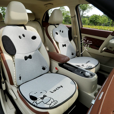 cover, simple internet-famous car seat – Seat cushion, seat cover - 1-gray-snoopy-backrest
