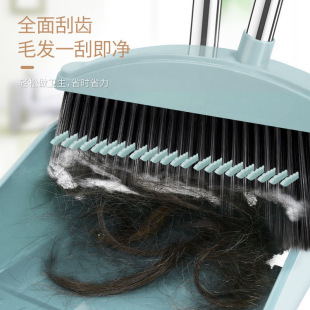 Broom Dustpan suit Household Dustpan Broom Single Rotating Wiper Do Not Sit Head Hair Dry and Wet Sweeping Sweeping Road