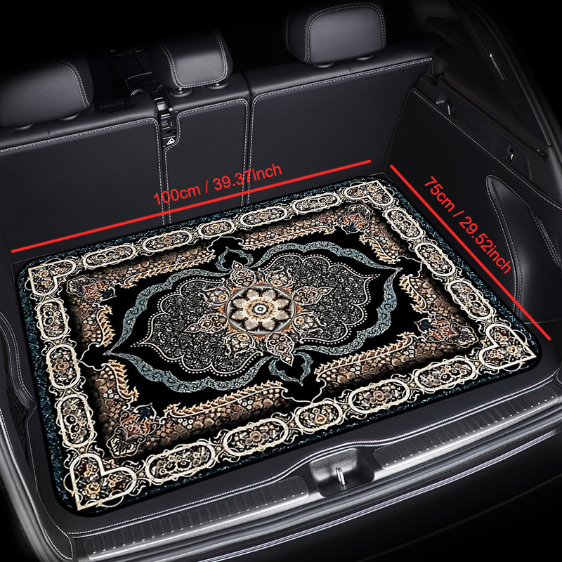 Cross-Border Temu Retro Crystal Velvet Floor Mat for Car Trunk, Skin-Friendly, Wear-Resistant, Dirt-Resistant, Easy to Care For, Dust-Proof Mat, Dropshipping
