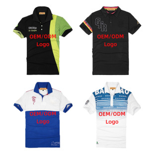 Foreign Trade Export Summer Polo Shirt Work Clothes Short-Sleeved T-Shirt Logo Word Culture Shirt Advertising Golf Work Clothes