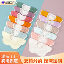 纱布豆豆绒婴儿花瓣围嘴纯棉宝宝口水巾纯棉防水秋冬加厚新生围兜