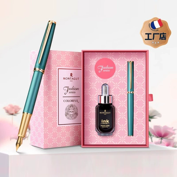 Green ink, gift box, set