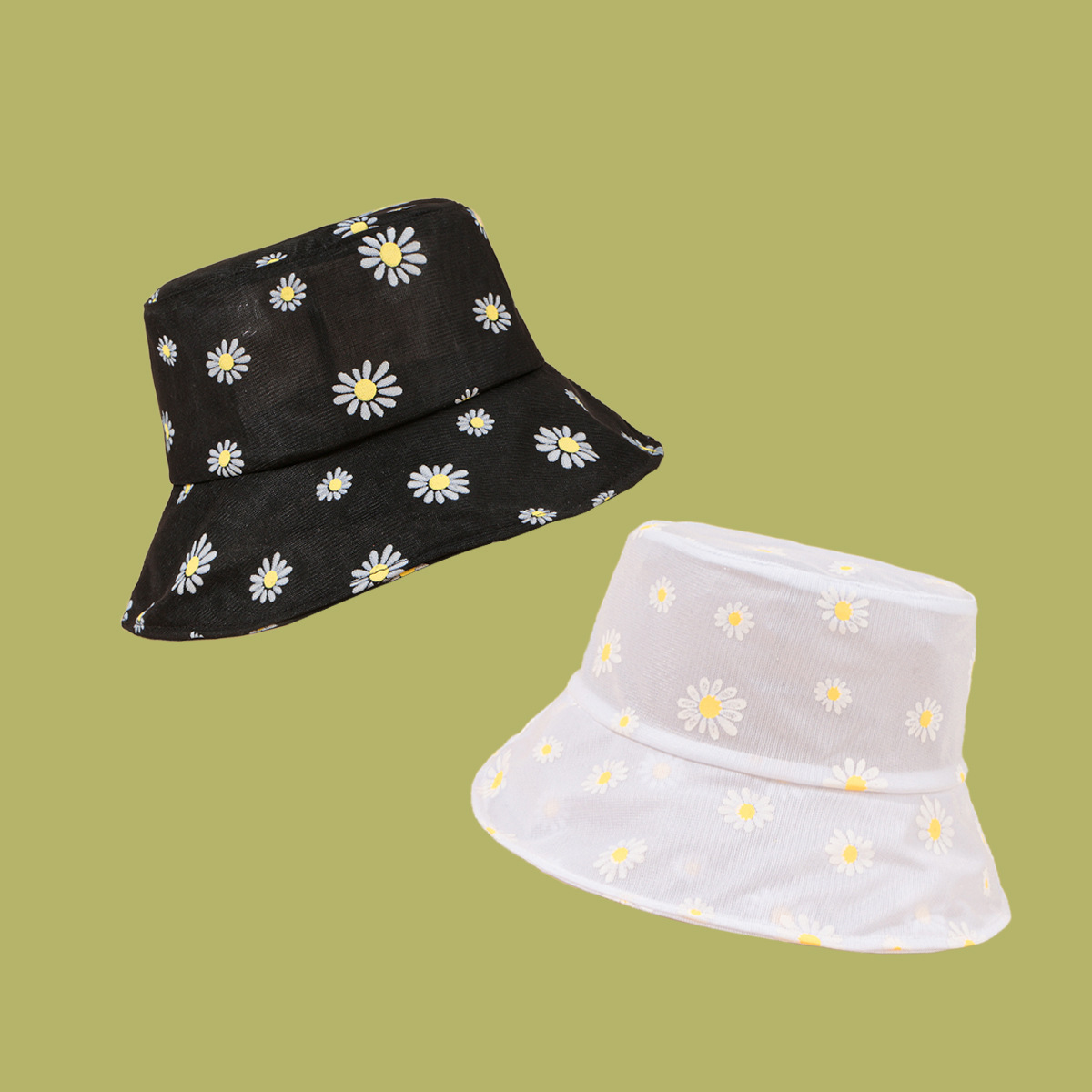 Spring And Summer New Daisy Sunshade Fisherman Hat display picture 2