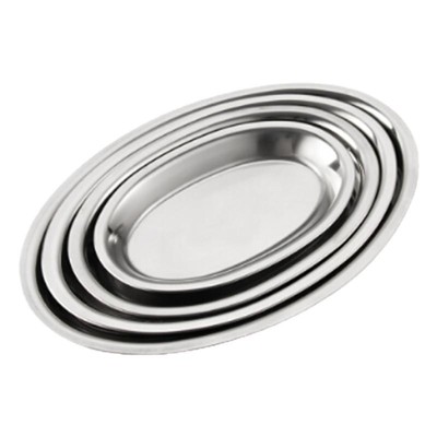 不锈钢椭圆形托盘旦形托盆鱼碟蛋形菜盘鱼盘旦形碟子【量多优惠】|ms