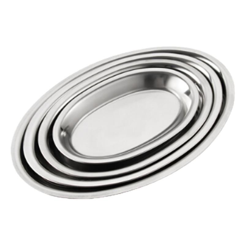 不锈钢椭圆形托盘旦形托盆鱼碟蛋形菜盘鱼盘旦形碟子【量多优惠】|ms
