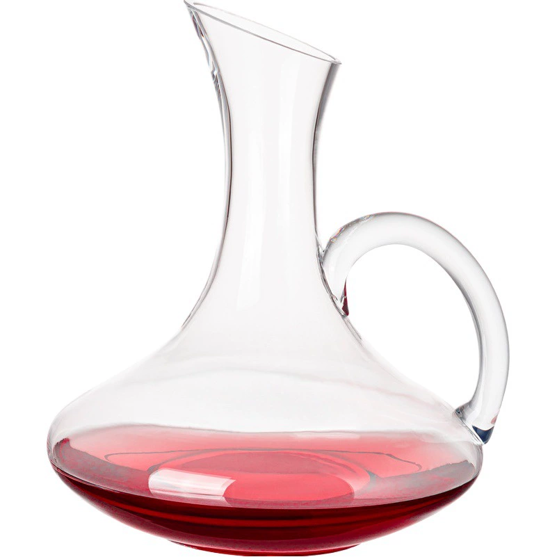 Green Apple Home Высокоцветный графин для вина с ручкой Чашка для бордового красного вина Большой живот Виноград Высокий стеклянный костюм