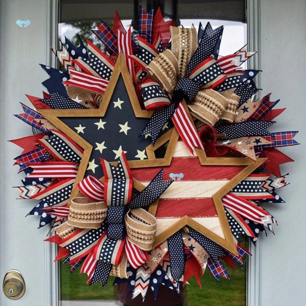 Patriotic Wreath 4th of July Patriotic Wreath | 17.7in |